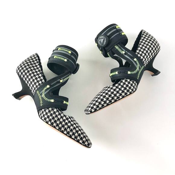 Dior X Roger Vivier Houndstooth Kitten Heel Maryjane Pumps 36.5 - Picture 4 of 8